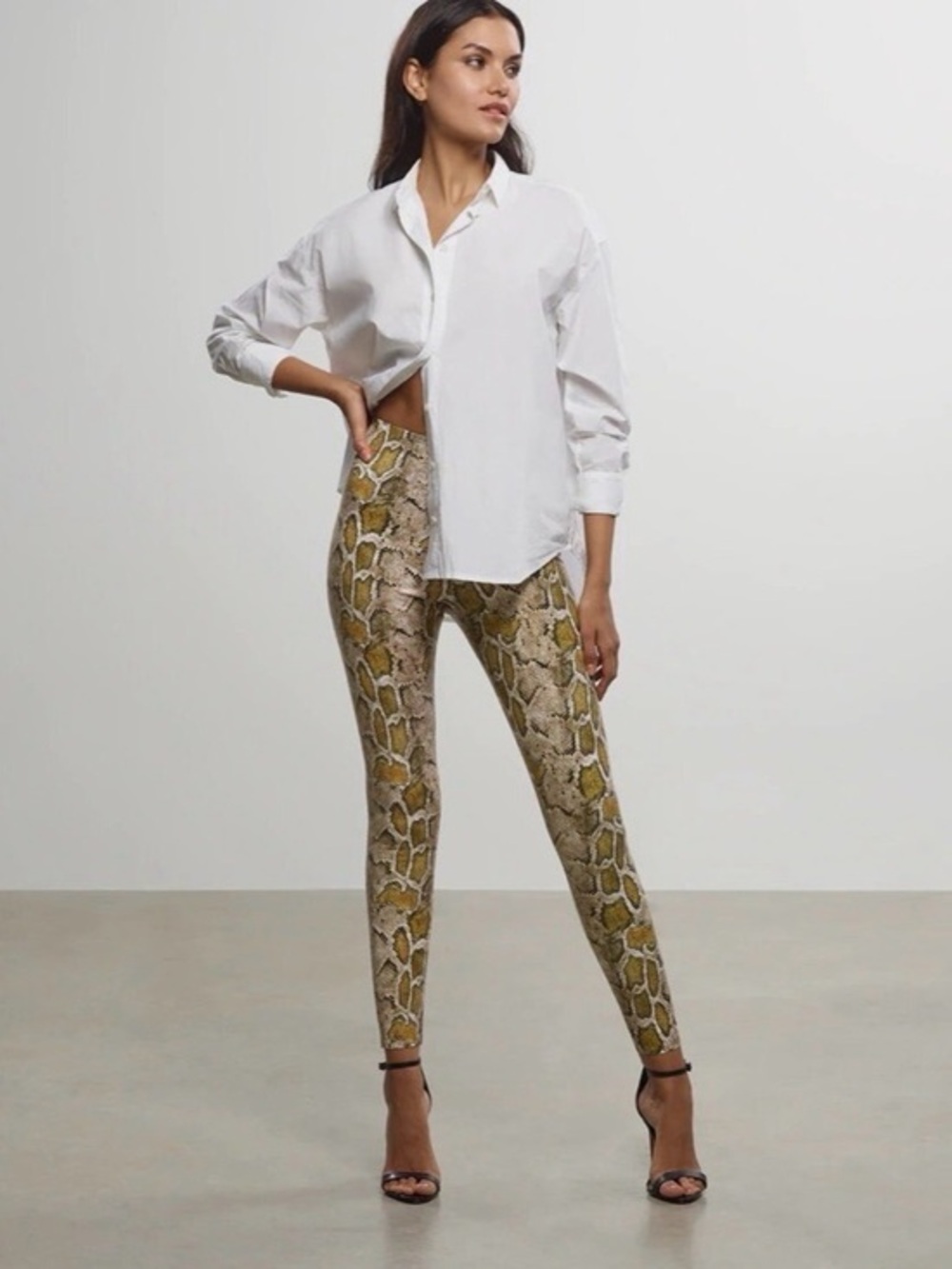 Commando Cocoa Python Snakeskin Leggings M S